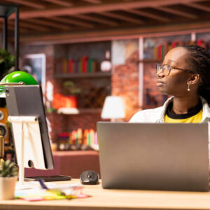 African virtual assistant managing ecommerce store